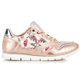 Mckeylor Damsneakers med bindning rosa