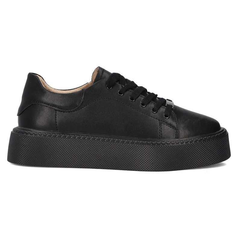 Filippo DP6119/24 Bk läder sneakers, svarta