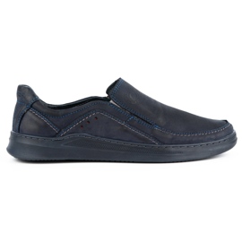 Antex Herrskor slip-on läder slip-on 216gt marinblå