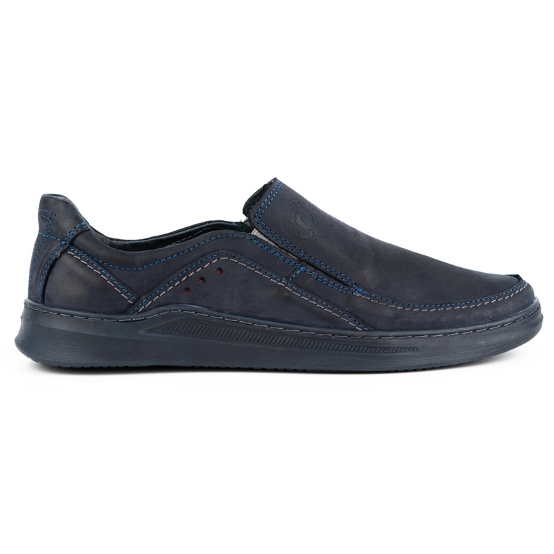 Antex Herrskor slip-on läder slip-on 216gt marinblå