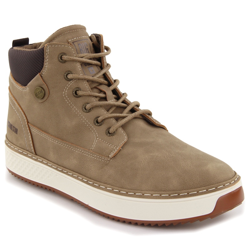 Höga bruna sneakers för män Big Star OO174560 beige