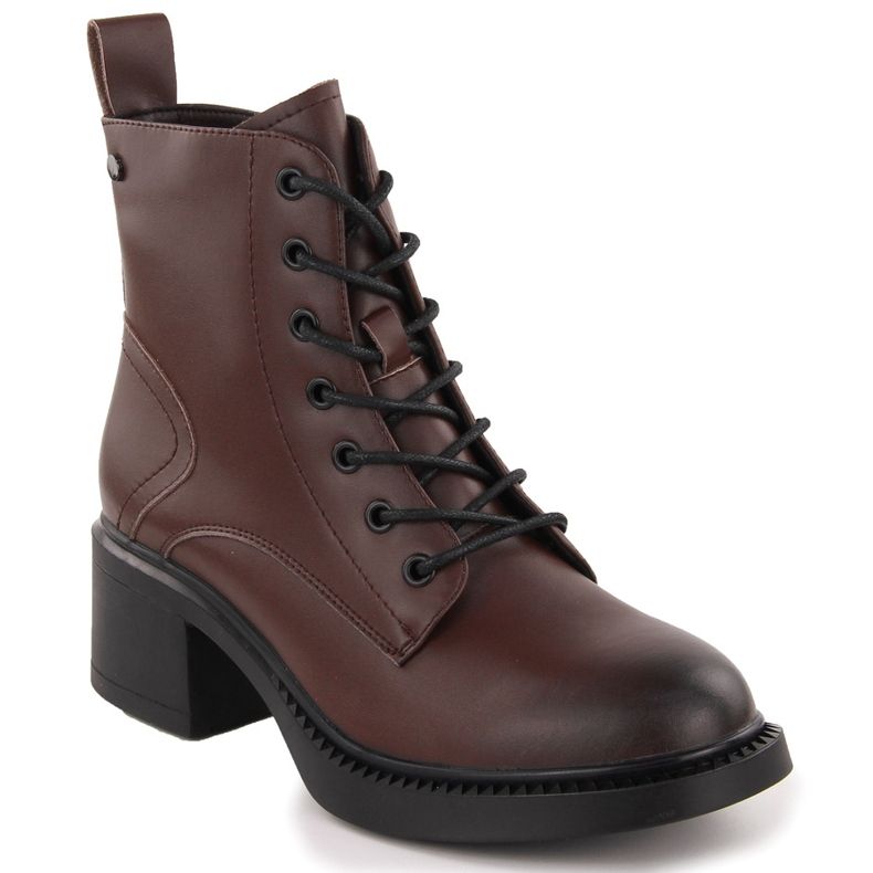 Bruna damstövlar i läder Vinceza 66722