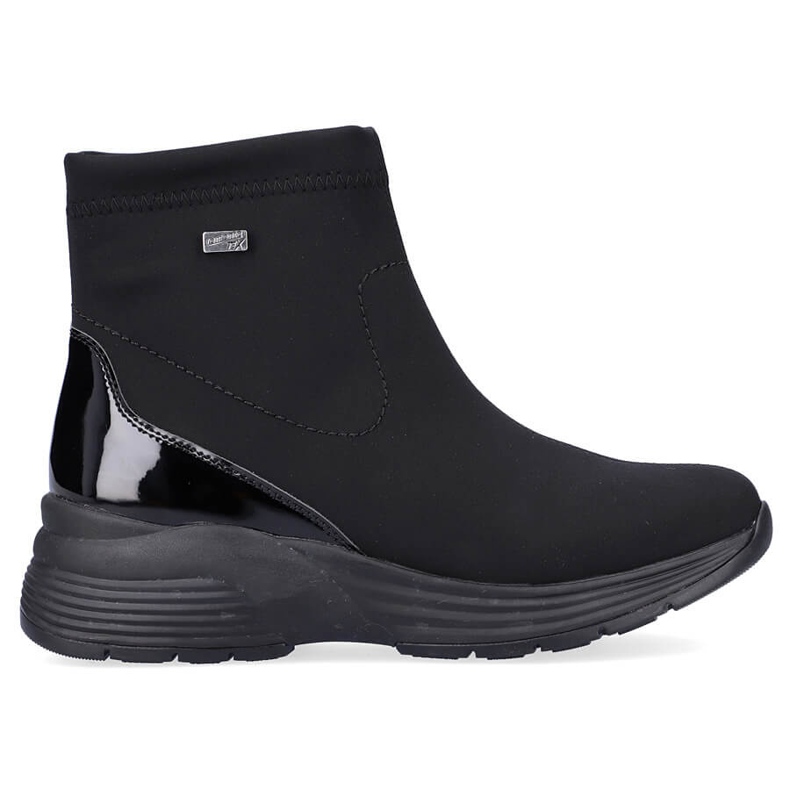 Vattentäta svarta kilstövlar för kvinnor Remonte D6677-03