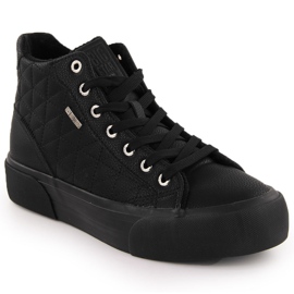 Svarta quiltade isolerade sneakers Big Star OO274A480