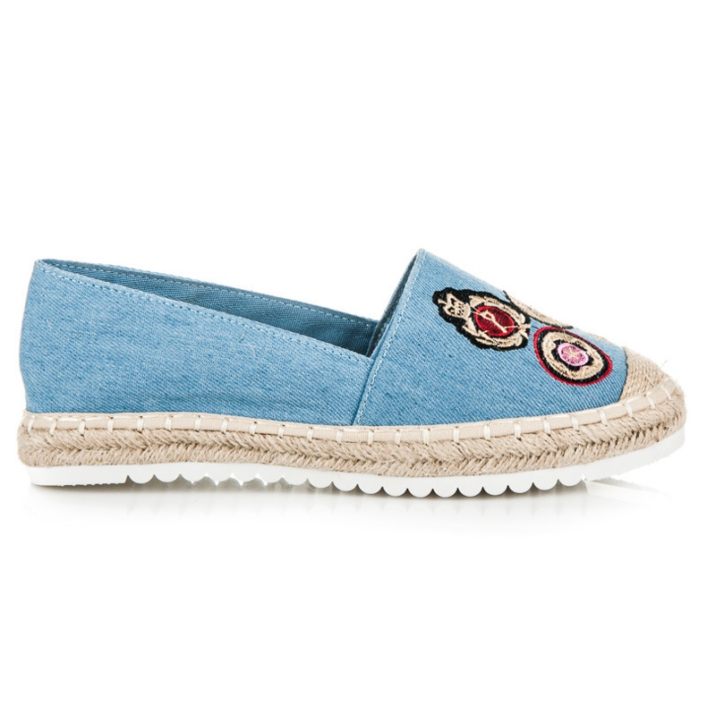 Jolyvia Denim espadrilles med lappar blå