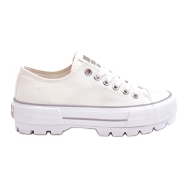 Tyg Plattform Sneakers Big Star LL274150 Vit