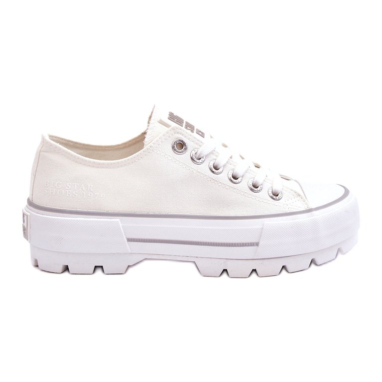 Tyg Plattform Sneakers Big Star LL274150 Vit
