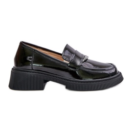 S.Barski Lackade Loafers Dam Loafers Med Dekoration D&amp;A LZ42-031 Svart
