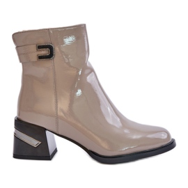 S.Barski Patent högklackade stövlar isolerade MR880-093 Grå