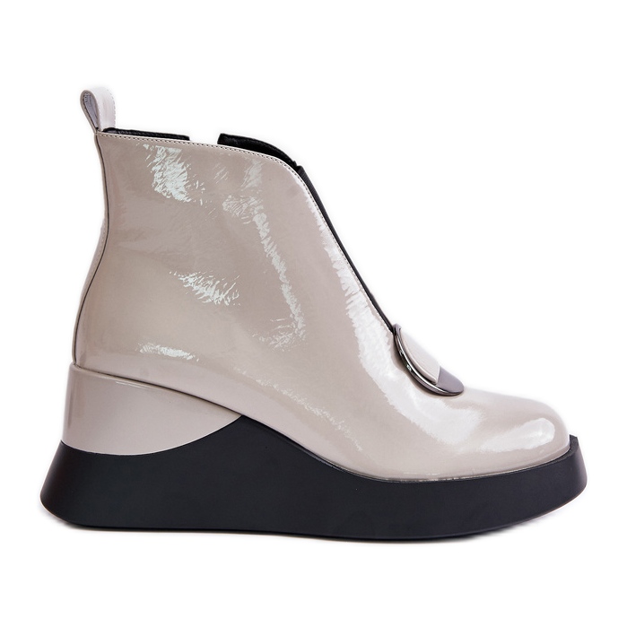 S.Barski Patent kilstövlar isolerade D&amp;A MR880-136 ljusgrå