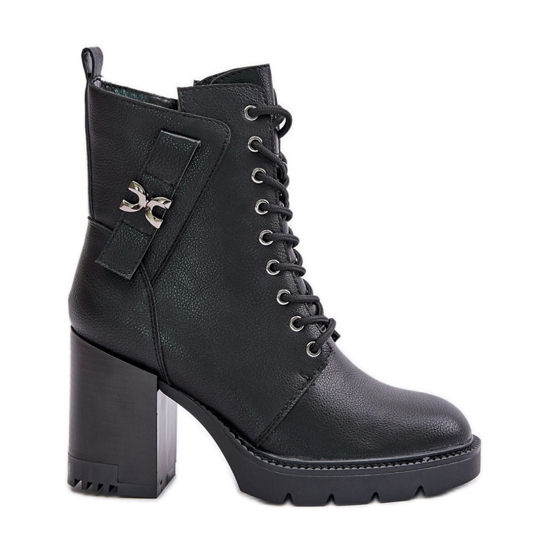 Jezzi Isolerade ankelboots med gulddetalj, Svart Ivarisse