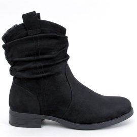 Klassiska platta ankelboots Wonger Black svart