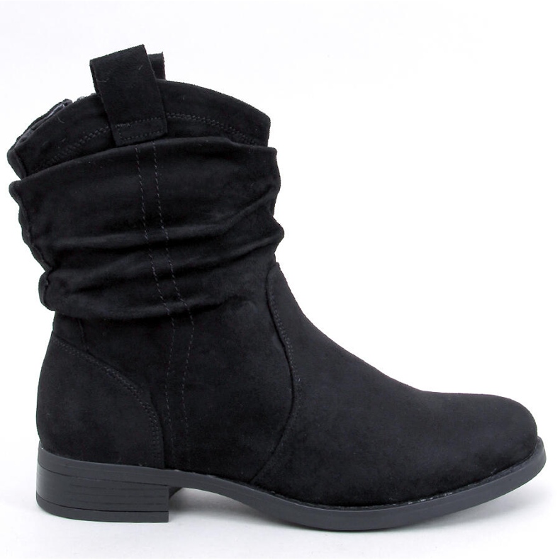 Klassiska platta ankelboots Wonger Black svart