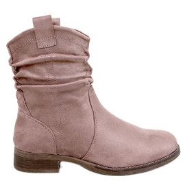 Wonger Khaki klassiska platta ankelboots beige