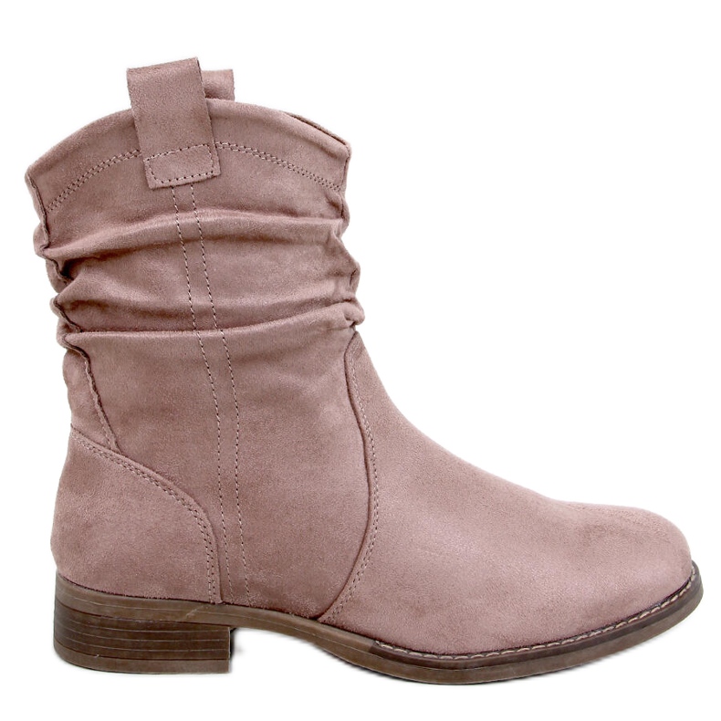 Wonger Khaki klassiska platta ankelboots beige