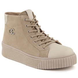 Filippo DBT6483 läder sneakers för kvinnor beige