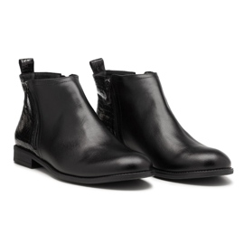 BUTDAM Btz Aurora höststövlar med platt klack i svart läder