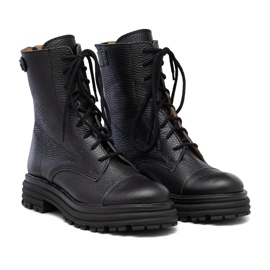 Svarta läderväskor för kvinnor Butdam WOR1