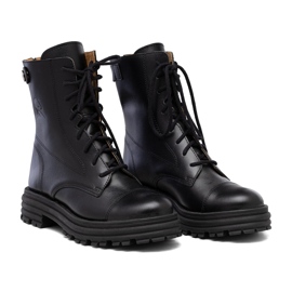 Svarta läderväskor för kvinnor Butdam WOR1