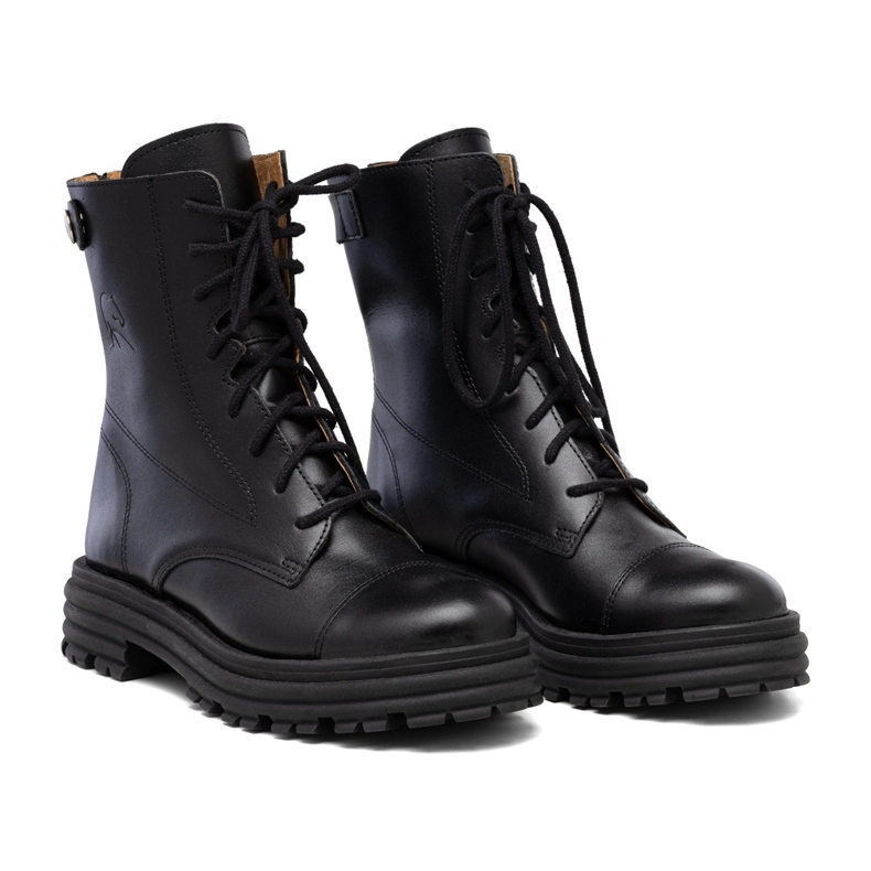 Svarta läderväskor för kvinnor Butdam WOR1