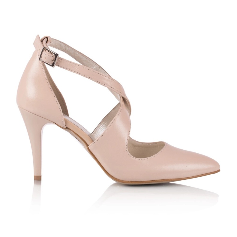 BUTDAM Xena nude puderrosa dansklackar med remmar