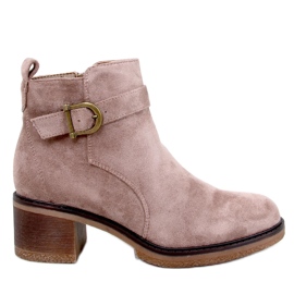 Duncans Khaki lågklackade ankelstövlar beige