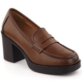 Damskor med höga klackar, brun Potocki 12451