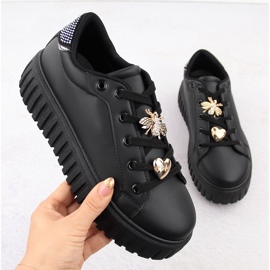 Platformsportskor för kvinnor, svarta NEWS 4756