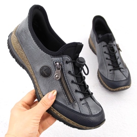 Dam marinblå slip-on skor Rieker N3267-14