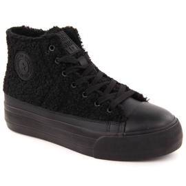 Black Big Star OO274A443 isolerade sneakers i fårskinn svart