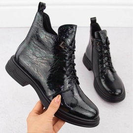 Ankelboots för kvinnor gröna D&amp;A S.Barski Premium Collection LZ42-042