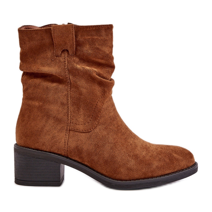 Camel Zinanya Isolerade damstövlar med en rynkig övre låg klack brun