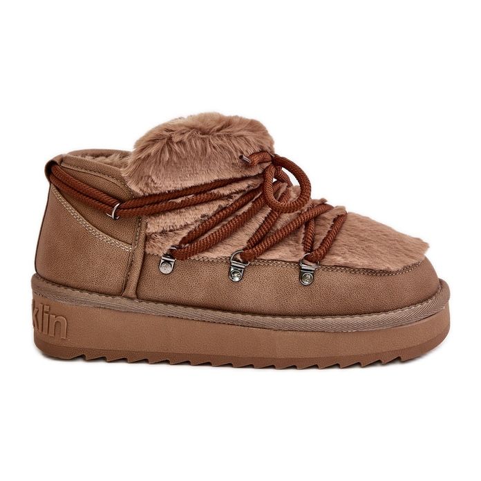 Snöskor med låg plattform med päls D.Franklin DFSH370011 Brun