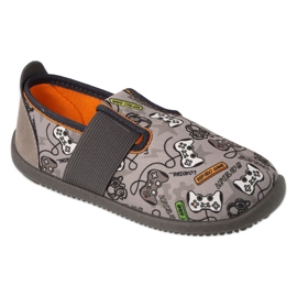 Befado barntofflor, resårbotten, 901X021, grå