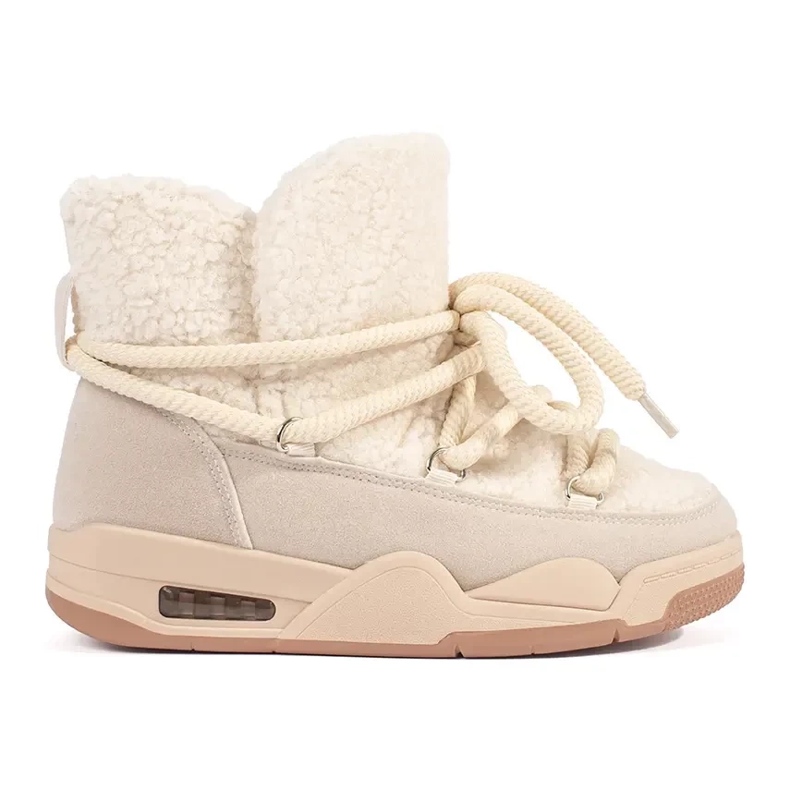 Seastar Beige snökängor för kvinnor med tjock sula