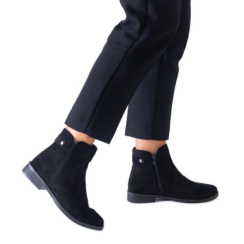 Svarta klassiska ankelboots av Pereia eko-mocka