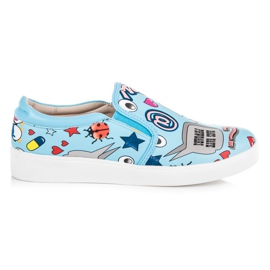 Komiska Slipony Vices blå