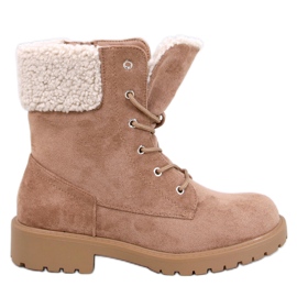 Barkoi Camel stövlar med snörning brun