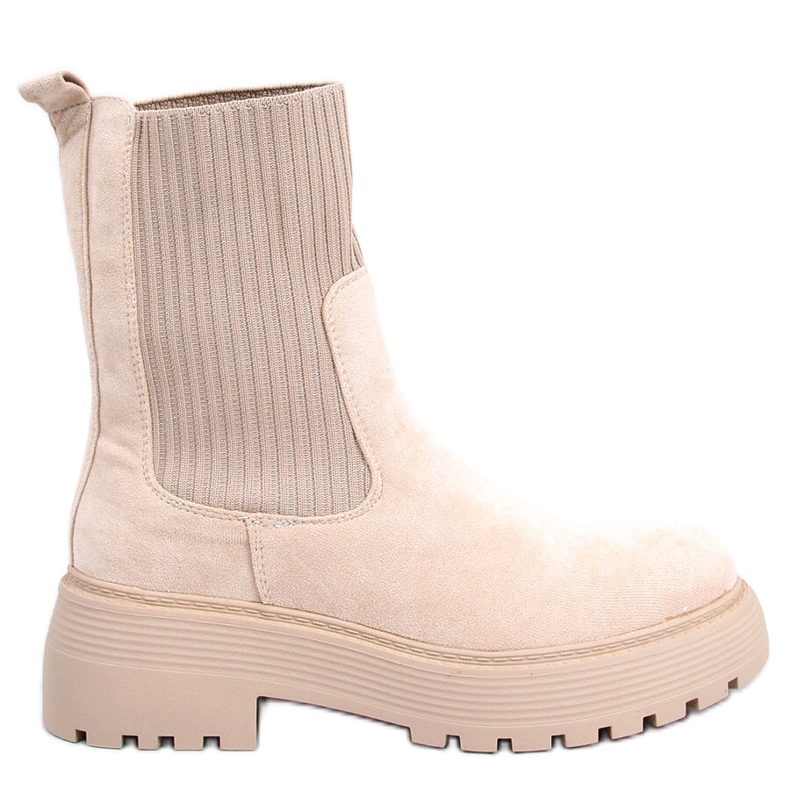 Winters Beige elastiska ankelboots
