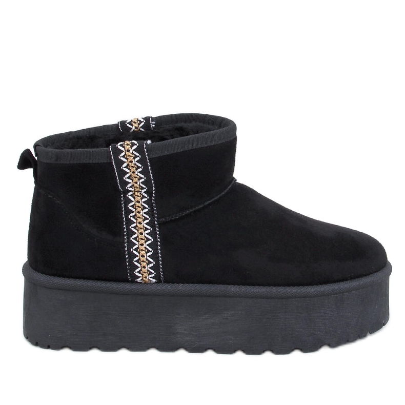 Weyan Black plattform korta snökängor svart