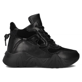 Filippo DBT6367/24 Bk plattformsstövlar i läder, svarta