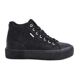 Isolerade damsneakers med sömmar Big Star OO274A480 Svart