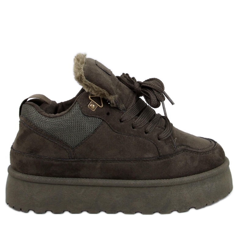 Skinner Green isolerade plattformssneakers grön