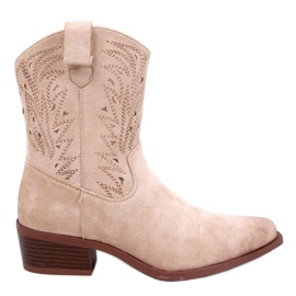 Austen Beige genombrutna cowboystövlar