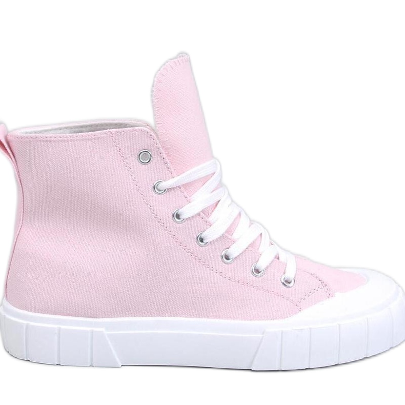 Rosa canvas high-top sneakers