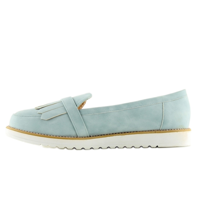 Blå mockasiner för kvinnor