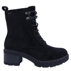 Bekväma högklackade stövlar Svarta