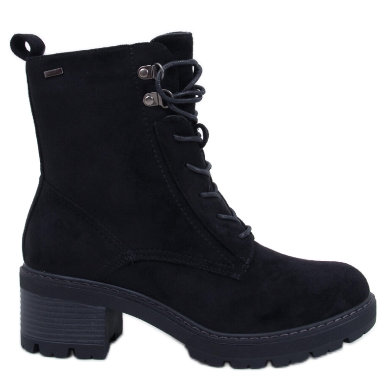 Bekväma högklackade stövlar Svarta