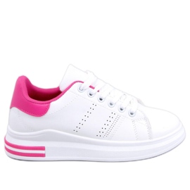 Rose wedge sneakers vit