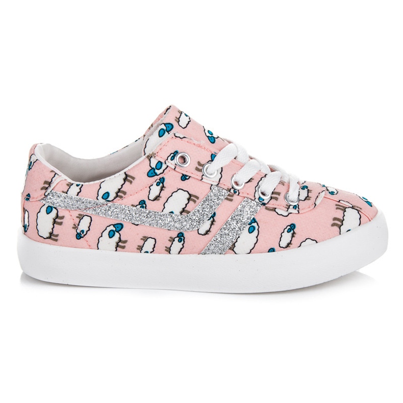 Kylie Sneakers i lamm rosa